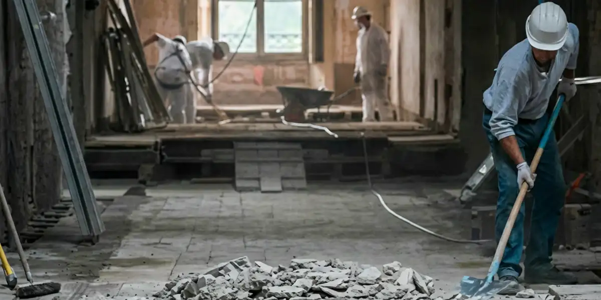 fire damage restoration professionals performing structural cleanup and restoration after a fire in Dallas, TX
