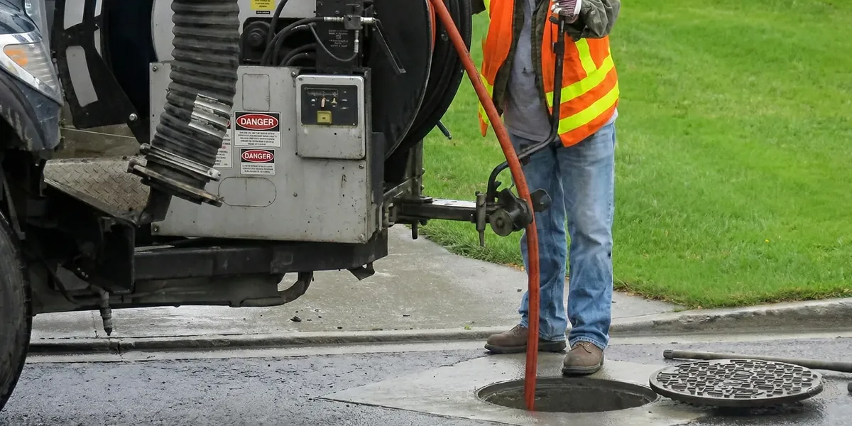 sewage clean up professionals using industrial equipment to remove contaminated wastewater in Dallas, TX