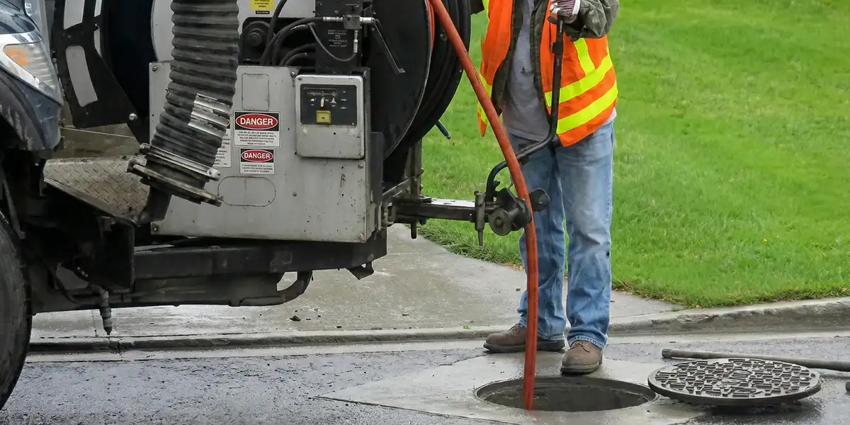 sewage clean up professionals using industrial equipment to remove contaminated wastewater in Dallas, TX
